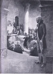 Jefferson lyssnar på "Treason Speech"